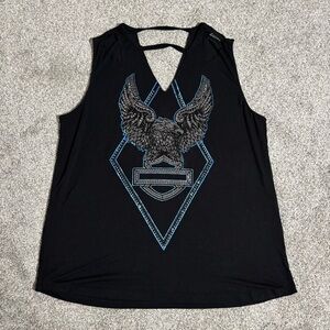 VTG Y2K Harley Davidson Bedazzled Tanktop